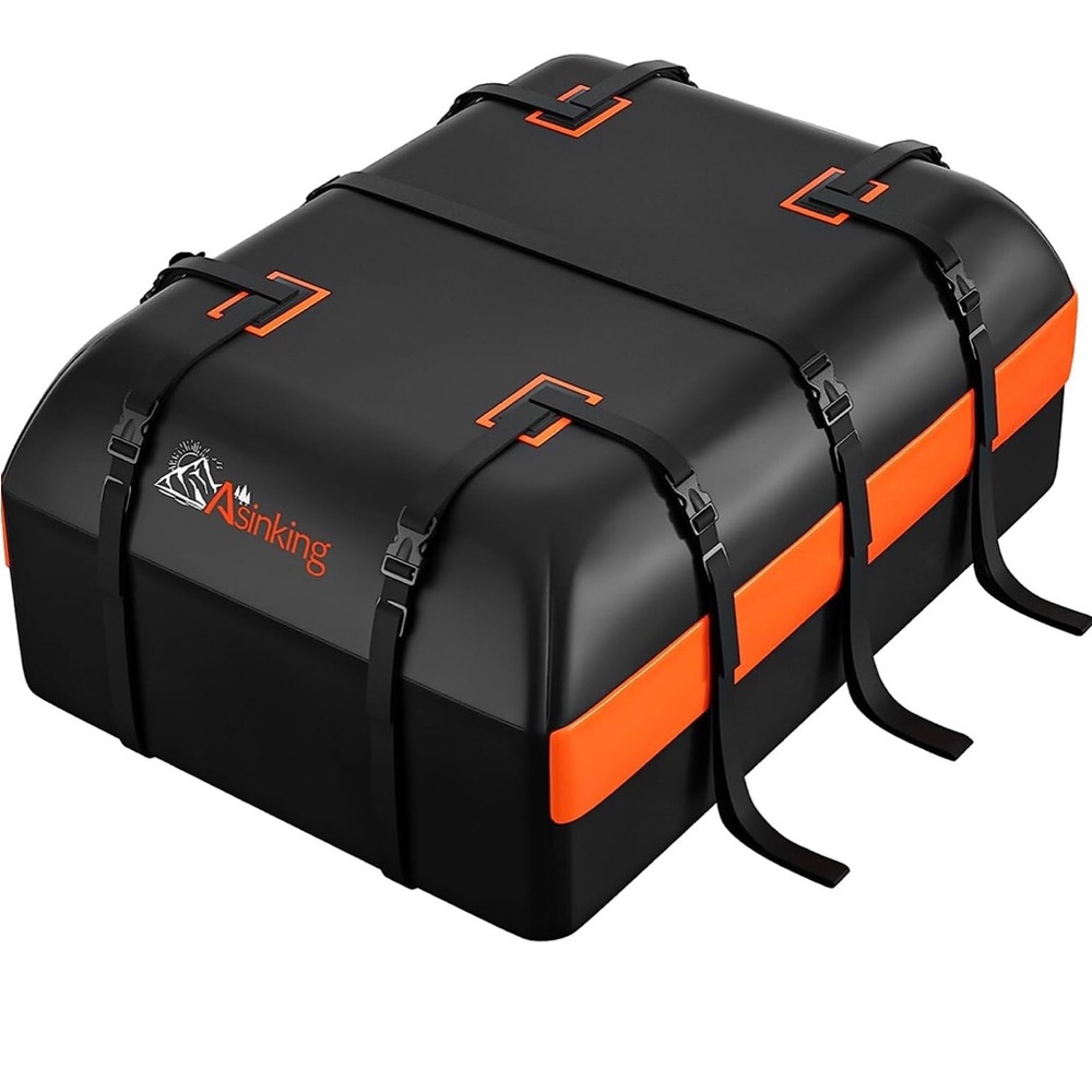 Asinking 22 Cubic Feet Waterproof Tear-Resistant Car Rooftop Bag, NEW